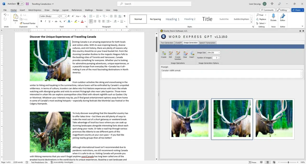 image generation tool for Microsoft Word